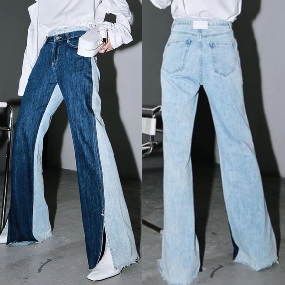 Marigold Shadows Denim - Marigold Shadows SAWAKO LOOSE DENIM WIDE LEG PANTS